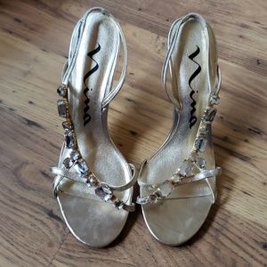 Nina Rhinestone Bling High Heel Sandal